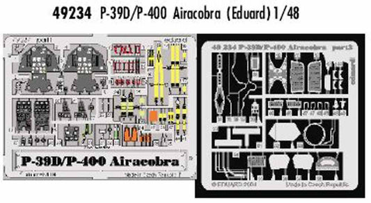 Eduard 49234 Etched Aircraft Detailling Set 1:48 Bell P-39D/Bell P-400 Airacobra