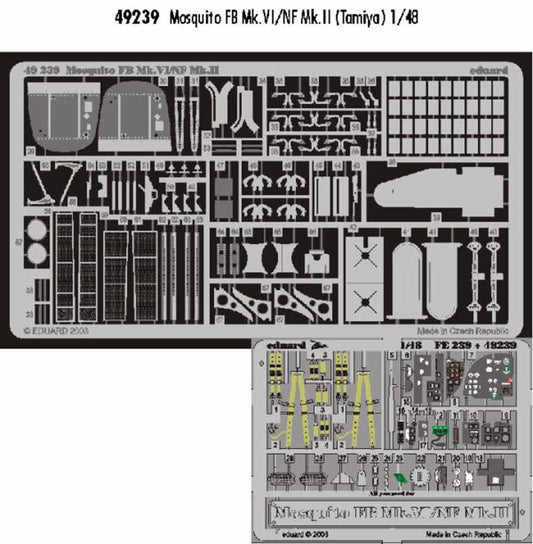 Eduard 49239 Etched Aircraft Detailling Set 1:48 de Havilland Mosquito Mk.VI/NF.