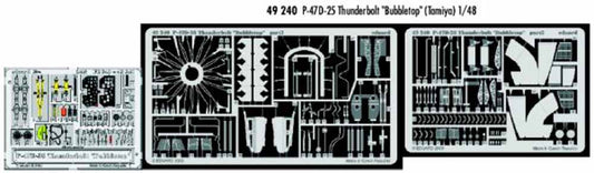 Eduard 49240 Etched Aircraft Detailling Set 1:48 Republic P-47D-25 'Bubble' Pre-