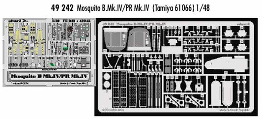 Eduard 49242 Etched Aircraft Detailling Set 1:48 de Havilland Mosquito Mk.IV/PR