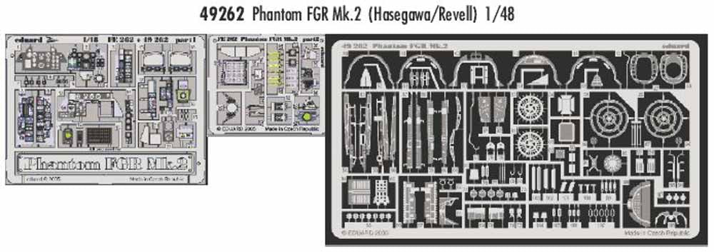 Eduard 49262 Etched Aircraft Detailling Set 1:48 McDonnell-Douglas FGR.2 Phantom
