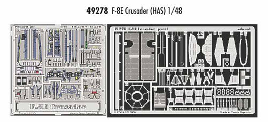Eduard 49278 Etched Aircraft Detailling Set 1:48 Vought F-8E Crusader Pre-painte