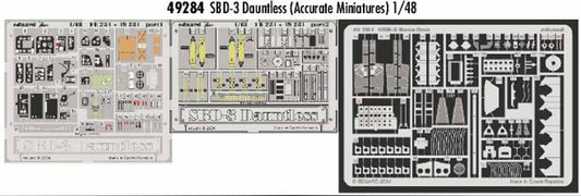 Eduard 49284 Etched Aircraft Detailling Set 1:48 Douglas SBD-3 Dauntless Pre-pai