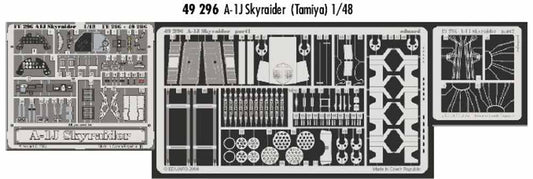 Eduard 49296 Etched Aircraft Detailling Set 1:48 Douglas A-1J Skyraider Pre-pain