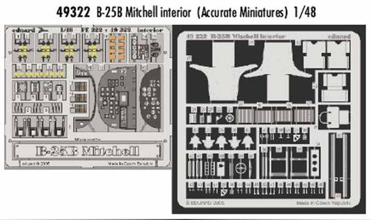 Eduard 49322 Etched Aircraft Detailling Set 1:48 North-American B-25B Mitchell i