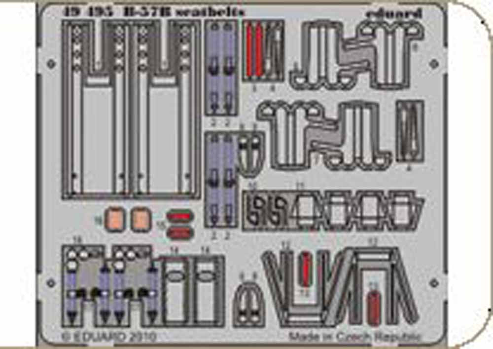 Eduard 49495 Etched Aircraft Detailling Set 1:48 Martin B-57B seatbelts