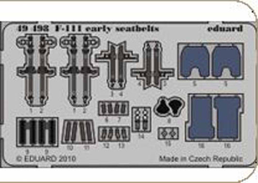 Eduard 49498 Etched Aircraft Detailling Set 1:48 General-Dynamics F-111C early s