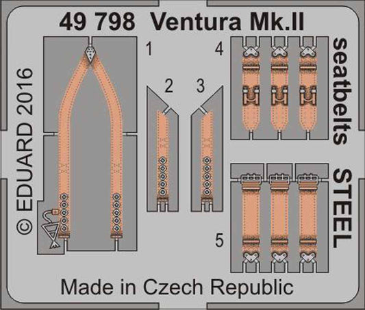 Eduard 49798 Etched Aircraft Detailling Set 1:48 Lockheed Ventura Mk.II seatbelt