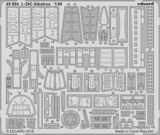 Eduard 49884 Etched Aircraft Detailling Set 1:48 Aero L-39C Albatros