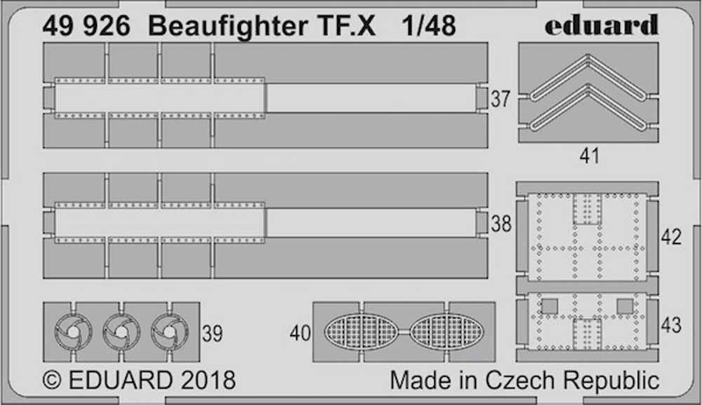 Eduard 49926 Etched Aircraft Detailling Set 1:48 Bristol Beaufighter TF.X