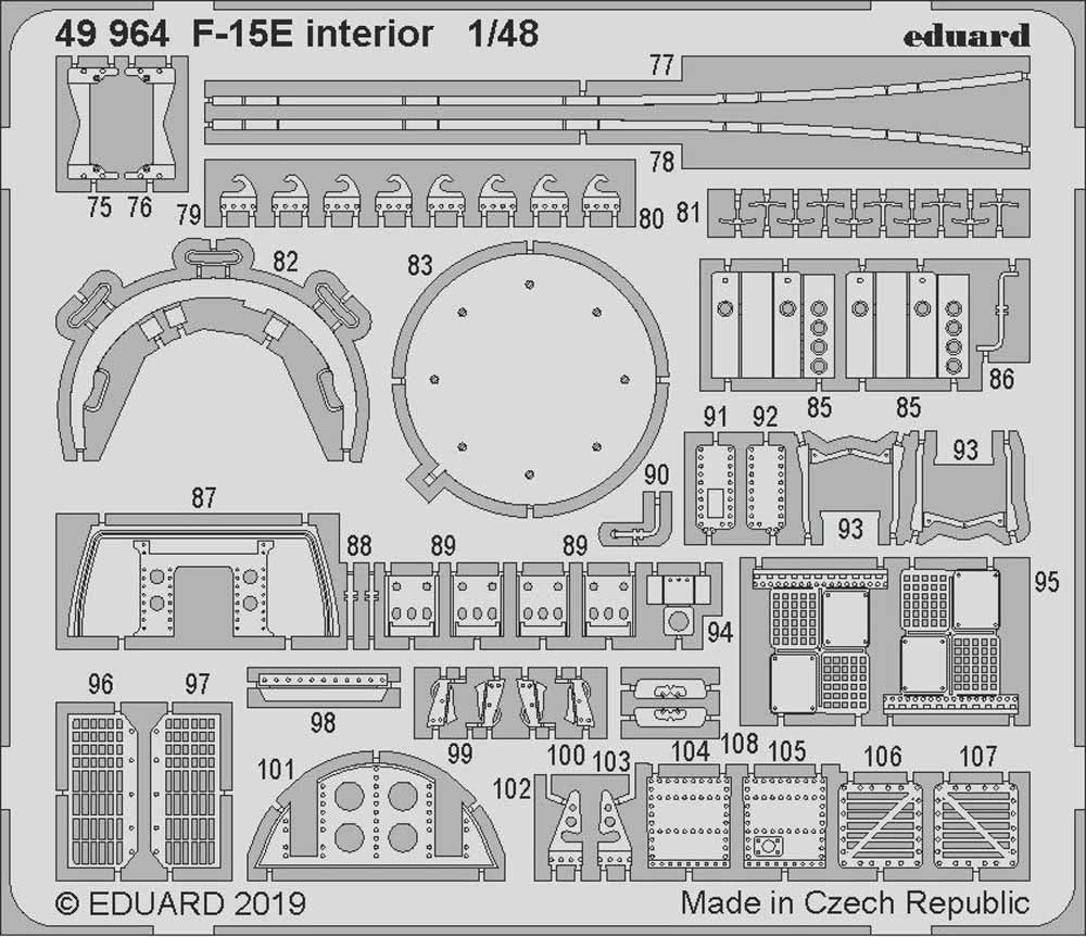Eduard 49964 Etched Aircraft Detailling Set 1:48 McDonnell F-15E Strike Eagle in