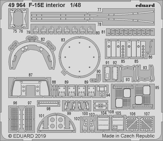 Eduard 49964 Etched Aircraft Detailling Set 1:48 McDonnell F-15E Strike Eagle in
