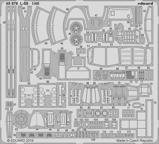 Eduard 49976 Etched Aircraft Detailling Set 1:48 Aero L-39MS/L-59
