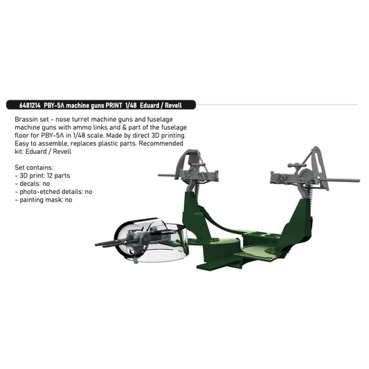 Eduard Consolidated PBY-5A Catalina Machine Guns 3D PRINT 1:48 Brassin Set