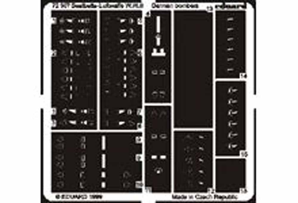 Eduard 72307 Etched Aircraft Detailling Set 1:72 Luftwaffe WWII seatbelts for bo