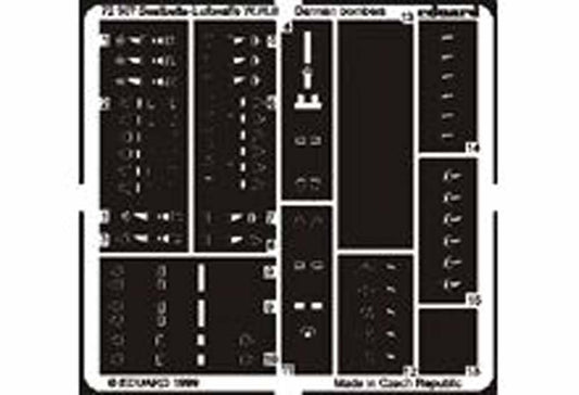 Eduard 72307 Etched Aircraft Detailling Set 1:72 Luftwaffe WWII seatbelts for bo