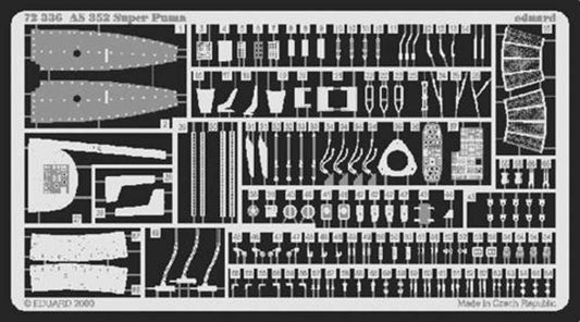 Eduard 72336 Etched Aircraft Detailling Set 1:72 Aerospatiale AS-352 Super Puma