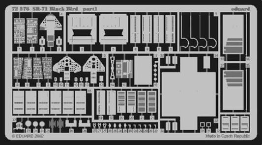 Eduard 72376 Etched Aircraft Detailling Set 1:72 Lockheed SR-71 Blackbird