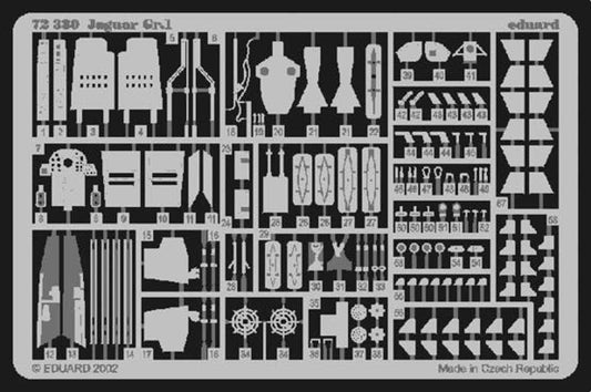 Eduard 72380 Etched Aircraft Detailling Set 1:72 Sepecat Jaguar GR.1
