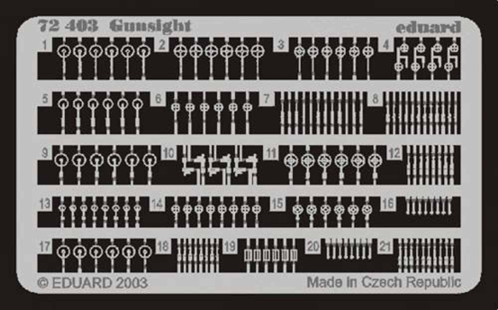Eduard 72403 Etched Aircraft Detailling Set 1:72 Gunsights