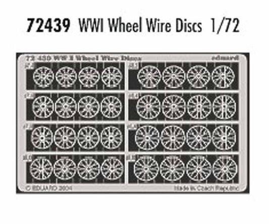 Eduard 72439 Etched Aircraft Detailling Set 1:72 WWI wire wheel spoke discs