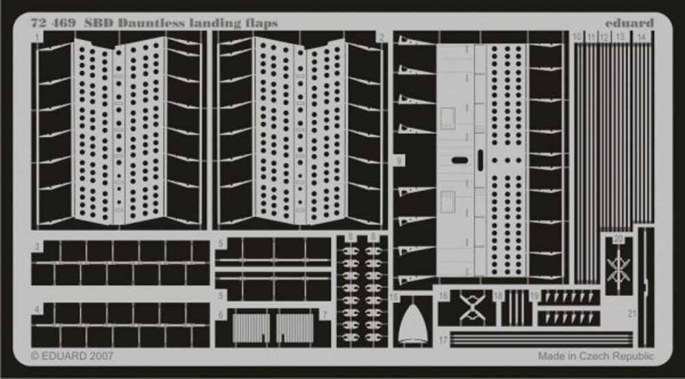 Eduard 72469 Etched Aircraft Detailling Set 1:72 Douglas SBD Dauntless landing f