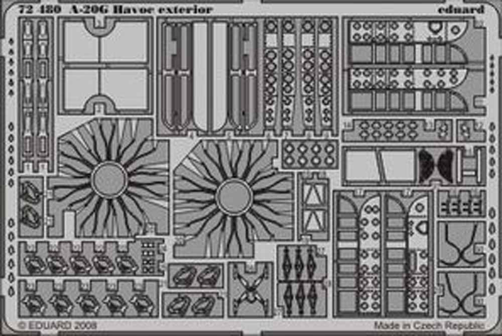 Eduard 72480 Etched Aircraft Detailling Set 1:72 Douglas A-20G Havoc exterior