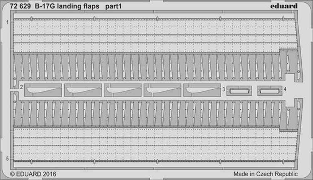 Eduard 72629 Etched Aircraft Detailling Set 1:72 Boeing B-17G Flying Fortress
