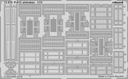 Eduard 72676 Etched Aircraft Detailling Set 1:72 Northrop P-61C 'Black Widow' ai
