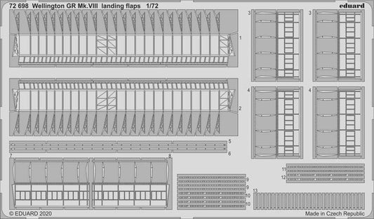 Eduard 72698 Etched Aircraft Detailling Set 1:72 Vickers Wellington GR Mk.VIII l