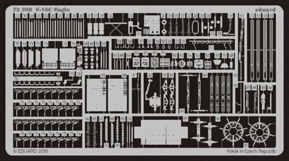 Eduard 73208 Etched Aircraft Detailling Set 1:72 McDonnell F-15C Eagle Pre-paint