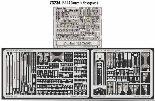 Eduard 73234 Etched Aircraft Detailling Set 1:72 Grumman F-14A Tomcat Pre-painte