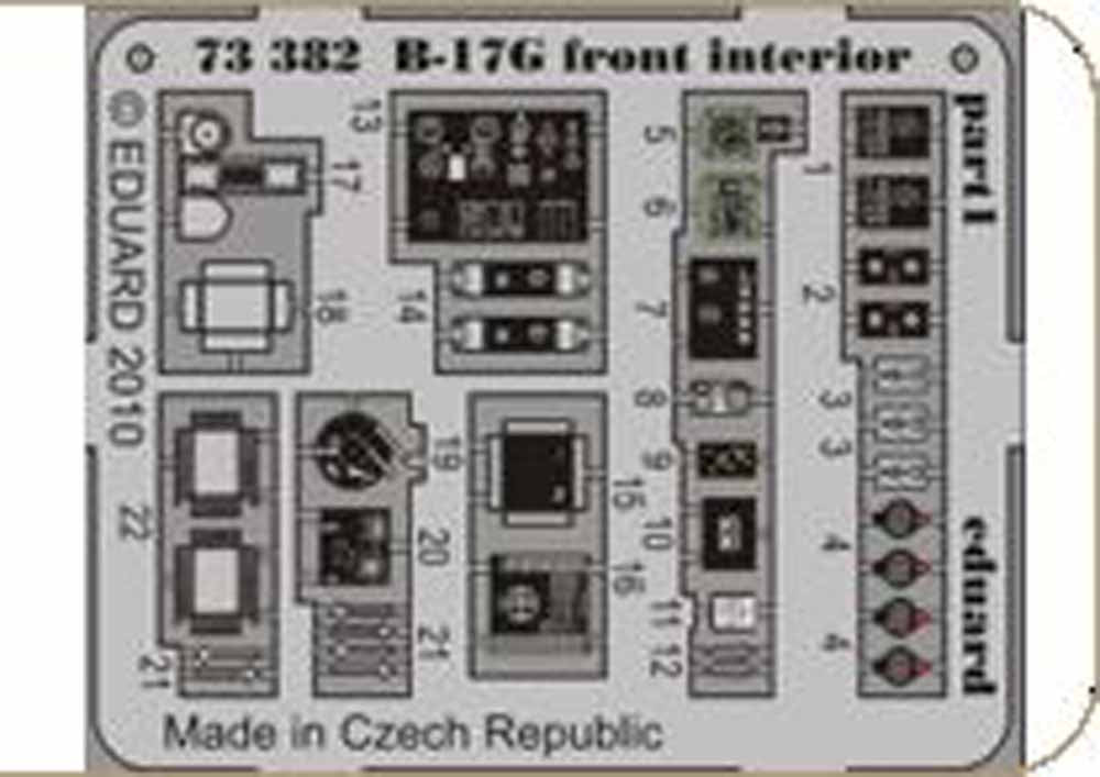 Eduard 73382 Etched Aircraft Detailling Set 1:72 Boeing B-17G Flying Fortress fr
