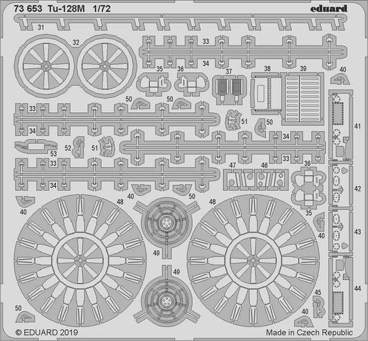 Eduard 73653 Etched Aircraft Detailling Set 1:72 Tuplov Tu-128M