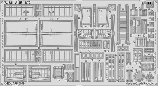 Eduard 73681 Etched Aircraft Detailling Set 1:72 Douglas A-4E Skyhawk