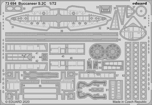 Eduard 73694 Etched Aircraft Detailling Set 1:72 Blackburn Buccaneer S.2C