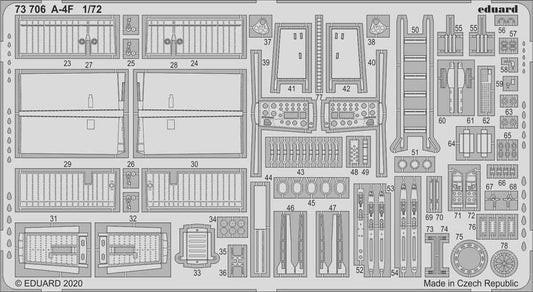 Eduard 73706 Etched Aircraft Detailling Set 1:72 Douglas A-4F Skyhawk