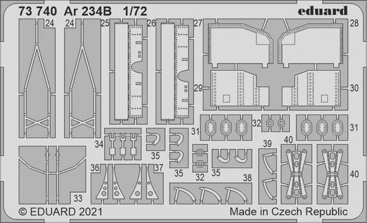 Eduard 73740 Etched Aircraft Detailling Set 1:72 Arado Ar-234B 1/72