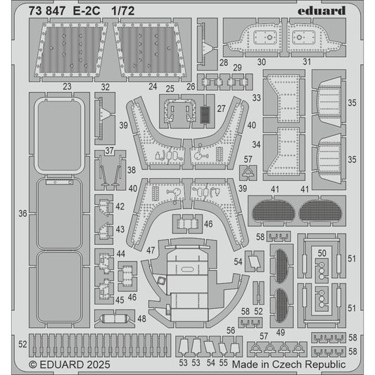 Eduard 73847 Grumman E-2C Hawkeye 1:72 Etch Set for Heller 82300