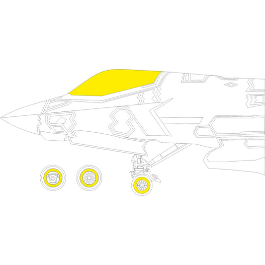 Eduard Lockheed-Martin F-35C Lightning TFace Canopy Frame Paint Mask 1:48 Kit