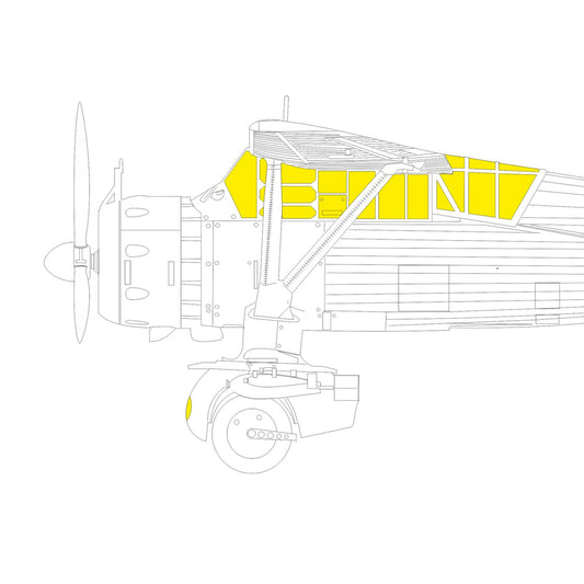 Eduard EX1109 Westland Lysander Mk.I/Mk.III 1:48 TFace Canopy Frame Paint Mask