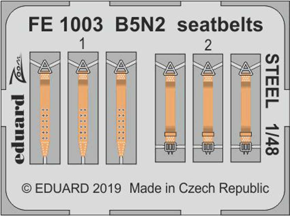 Eduard FE1003 Etched Aircraft Detailling Set 1:48 Nakajima B5N2 Type 97 seatbelt