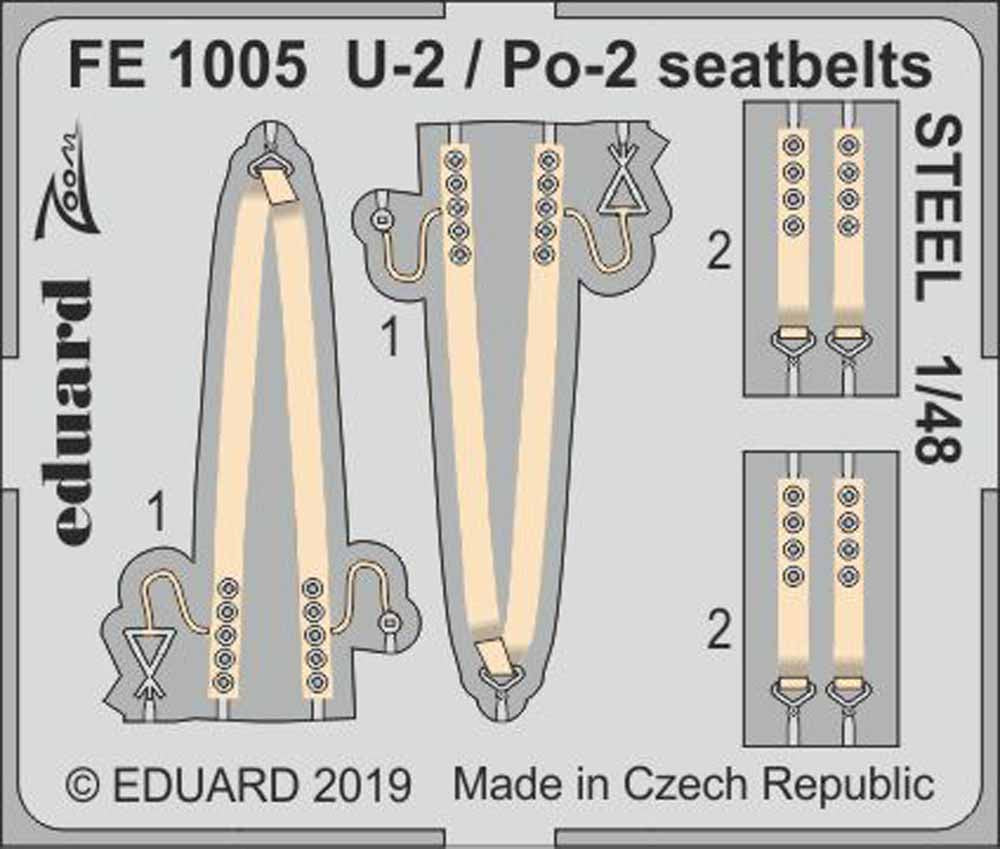 Eduard FE1005 Etched Aircraft Detailling Set 1:48 Polikarpov U-2 / Po-2 seatbelt