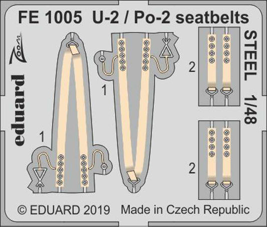 Eduard FE1005 Etched Aircraft Detailling Set 1:48 Polikarpov U-2 / Po-2 seatbelt