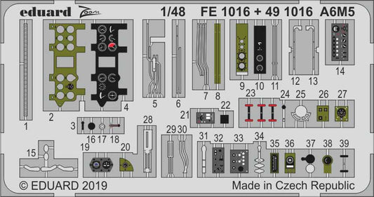 Eduard FE1016 Etched Aircraft Detailling Set 1:48 Mitsubishi A6M5 'Zero'