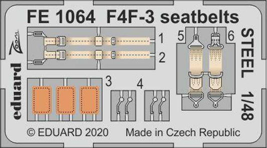 Eduard FE1064 Etched Aircraft Detailling Set 1:48 Grumman F4F-3 Hellcat seatbelt