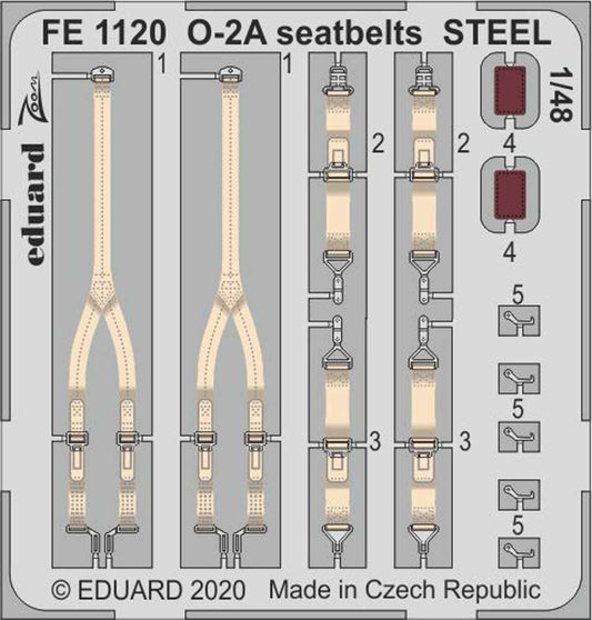 Eduard FE1120 Etched Aircraft Detailling Set 1:48 Cessna O-2A Skymaster seatbelt