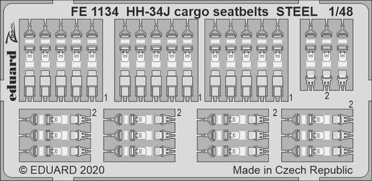 Eduard FE1134 Etched Aircraft Detailling Set 1:48 Sikorsky HH-34J cargo seatbelt