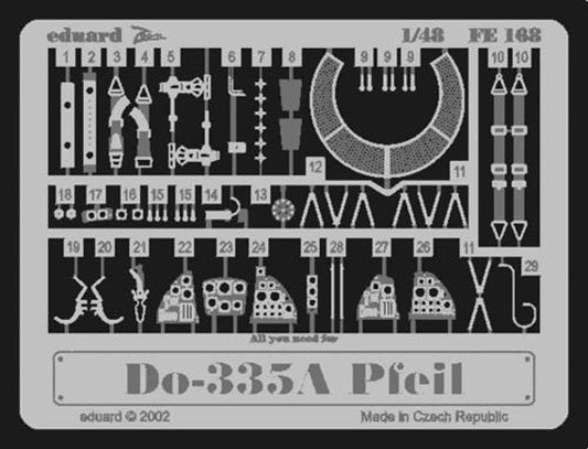 Eduard FE168 Etched Aircraft Detailling Set 1:48 Dornier Do-335A