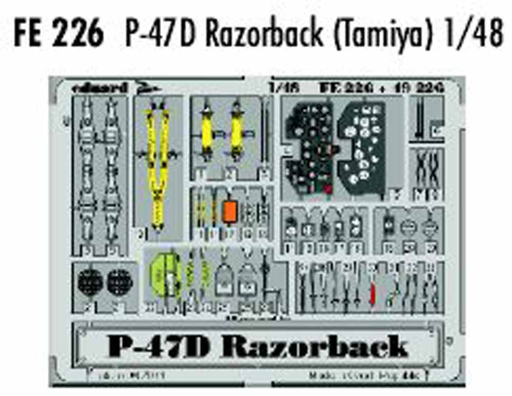 Eduard FE226 Etched Aircraft Detailling Set 1:48 Republic P-47D Thunderbolt 'Raz